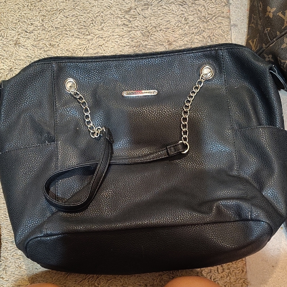 Black Leather Shoulder Bag